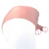 Silicone Open-crotch Solid Dildo Panties for Transgender Lesbian FTM Realistic Packers
