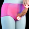 Silicone Pants with Monster Dildo Artificial Penis Size Women's Wear Pants Sex Liquid Silicone Penis Dido for Lesbian