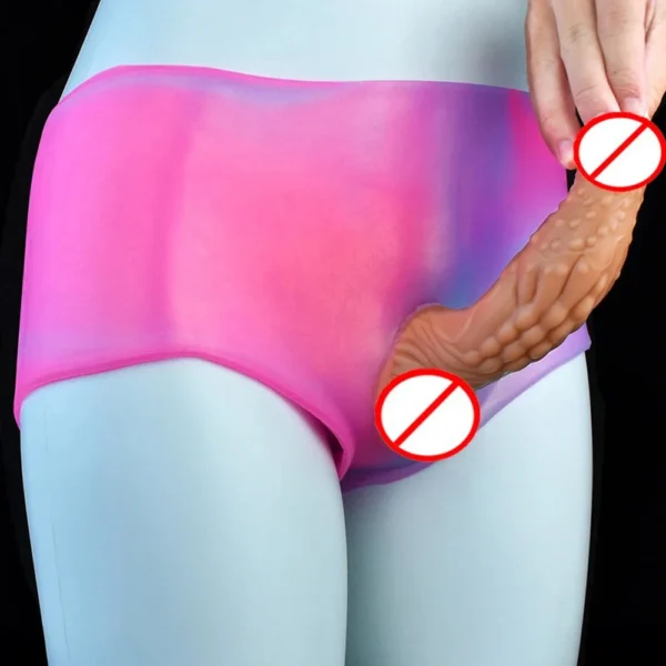 Silicone Pants with Monster Dildo Artificial Penis Size Women's Wear Pants Sex Liquid Silicone Penis Dido for Lesbian