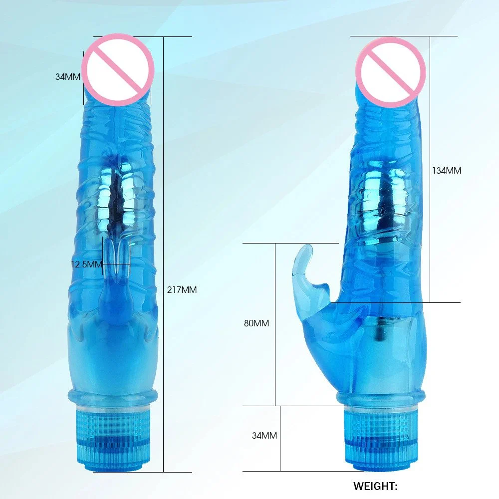 Battery Operated G Spot Clitoral Stimulator Realistic Soft Dildo Rabbit Vibrator Adult Sex Toys