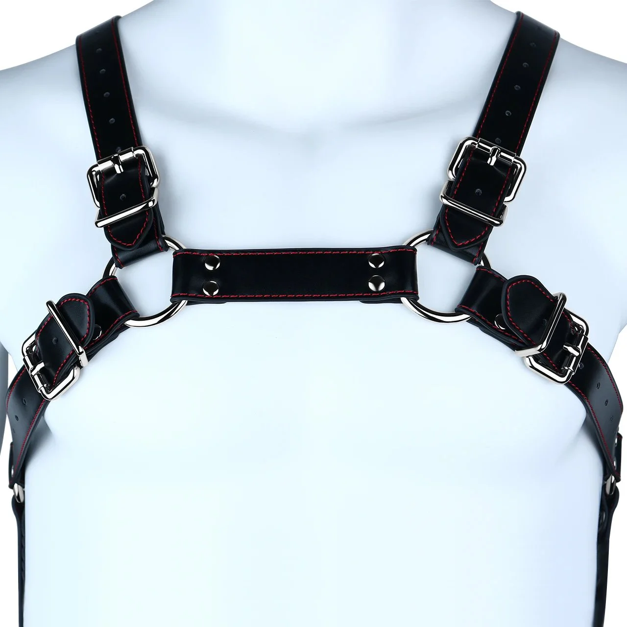 Black PU Strap Belt Accessory Compatible With Chastity Cage Full Body Chest Harness Bondage Restraint Kit Adult Sex Toys
