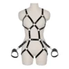 Fetish Restraint Leather Body Halter Neck Chain Black Cage Sexy Lingerie Women's Harness Sexy Bondage Sex Toys for Women