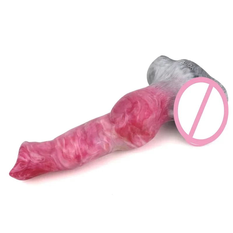 Design Silicone Sex Toy Lifelike Wolf Dildo Vagina Stimulation Penis for Women Masturbators