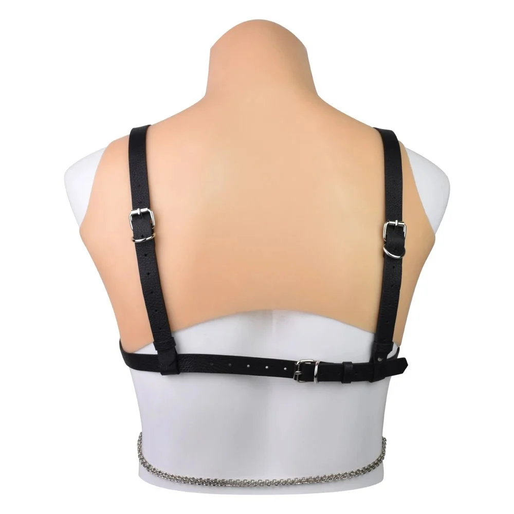 Fetish Nipple Clamp Wearable Leather Bondage Metal Chain Crocodile Nipple Clamp Couple Flirting Sex Toys