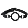 Bondage Slave Sex Toys Leather Belt SM Deep Throat Open Mouth Gag Ball Soft Silicone O Ring Mouth Gag