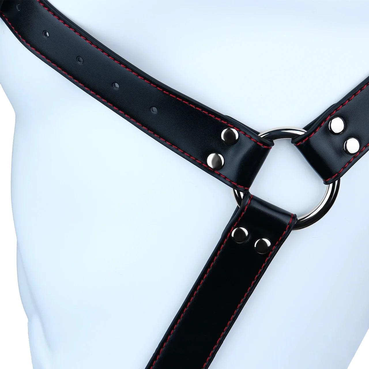 Black PU Strap Belt Accessory Compatible With Chastity Cage Full Body Chest Harness Bondage Restraint Kit Adult Sex Toys