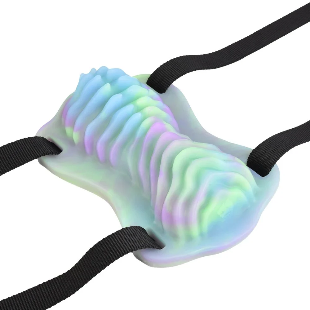 High Quality Fantasy Silicone Grinder Sex Toy with Belt Vibrating Luminous Masturbator Sex Grinder for Women Masturbation
