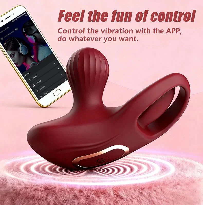 APP Control Wearable Silicone Anal Massager Vibrator Small Tongue Slap 9 Frequency Vibration Mode 100% Waterproof Adult Toy