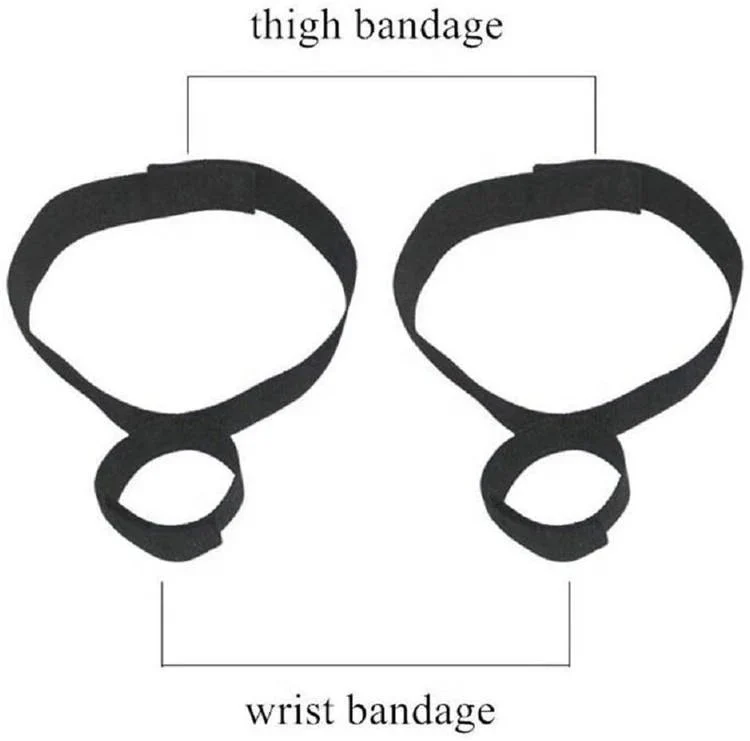 Harness Restraint Set for Couple Nylon Sex Toys Bondage Handcuff Wrist Thigh Cuffs