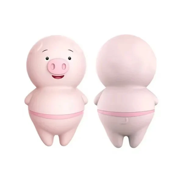 Mini Pink Pig Wireless USB Charging Clitoris Vibrator 6 Frequency Tongue Lick Vibrator