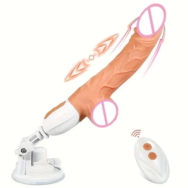 Remote Control G-Spot Clitoral Anal Stimulation Realistic Big Dildo Hands-free Automatic Thrusting Vibrating Sex Dildo Machine
