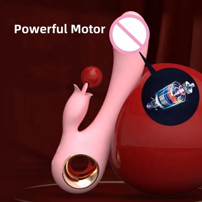 USB-Powered 10-Frequency Female Heating Dildo Vibrator Dual Motors for G-Spot & Clitoris Sex Products