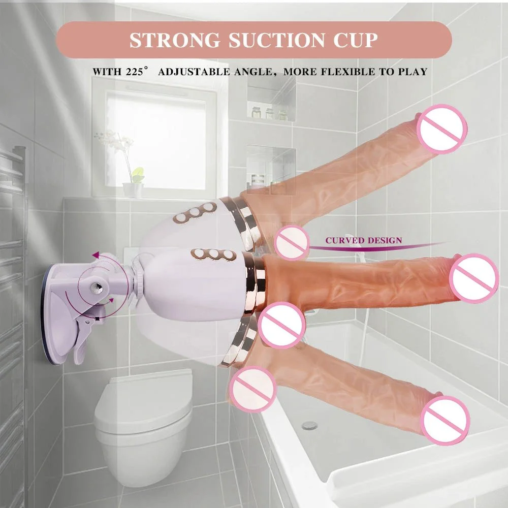 Remote Control Hands-Free Female Masturbation Sex Toys Heating Automatic Thrusting Realistic Big Dildo Sex Machine for Women