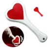 Heart-Shaped Leather Spanking Paddle Comfortable Handle for Submissive Play Bondage Heart-Shaped PU Punishment Paddle