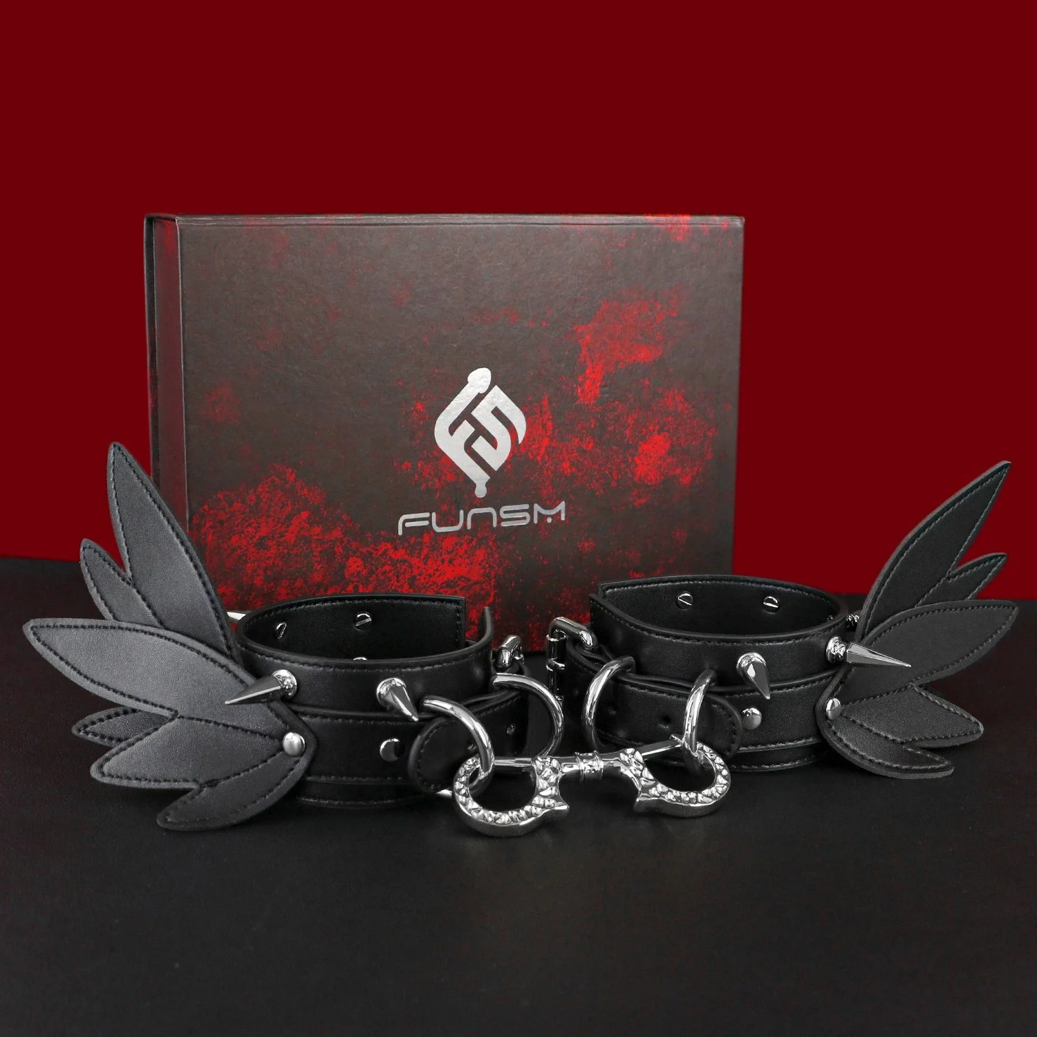 Leather Ankle Restraints with a Fierce Eagle Design, Suitable for Adult Role-playing Submission Under Lock and Key