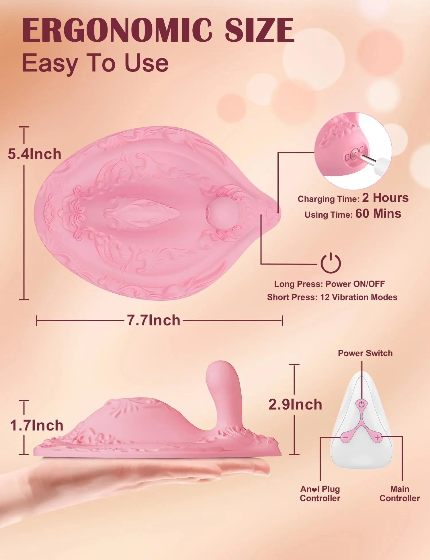 Remote Control Sit and Ride Dragon Phoenix Cushion Vibrator G-Spot Vibrating Prostate Massager Anal Clitoral Vibrator for Women