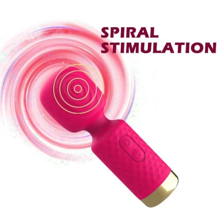 USB Powered 10-Speed Rose Clitoris Vibrator Mini AV Wand G-Spot Gynecological Sex Toys for Women
