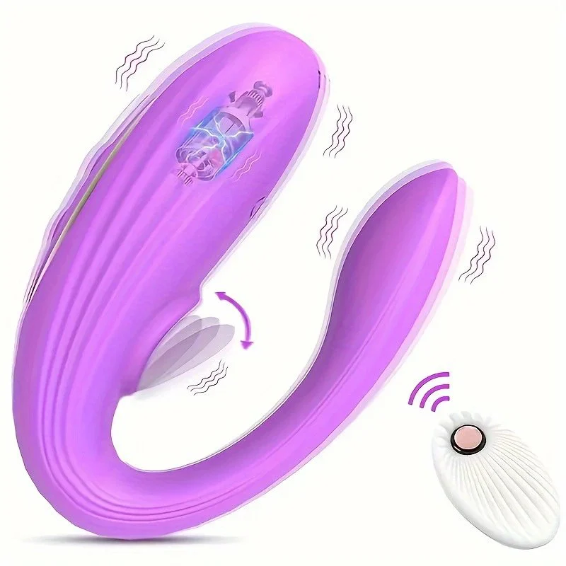 U-Shaped Multi-Frequency Co-Vibration Clitoral Vibrator Jumping for Egg Male Female Masturbation Toy Second Tides Wearable