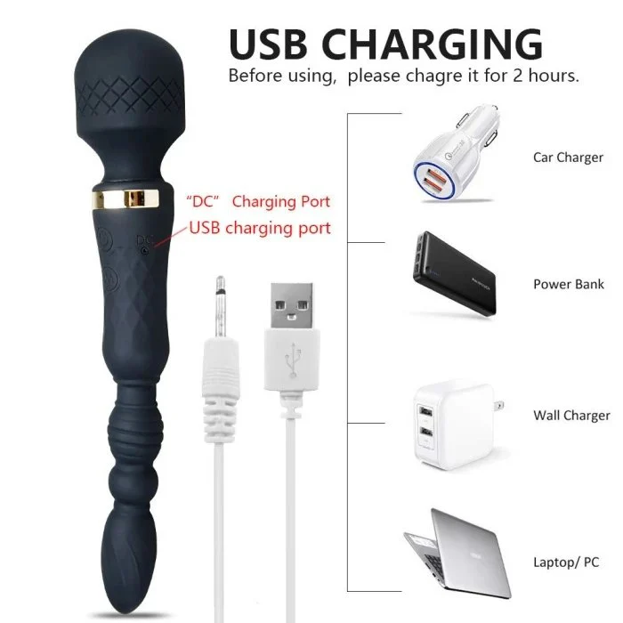 USB Charging Vibration Av Stick Other Massage Products Adult Sex Toy Magic Personal Full Body Wand Vibrator