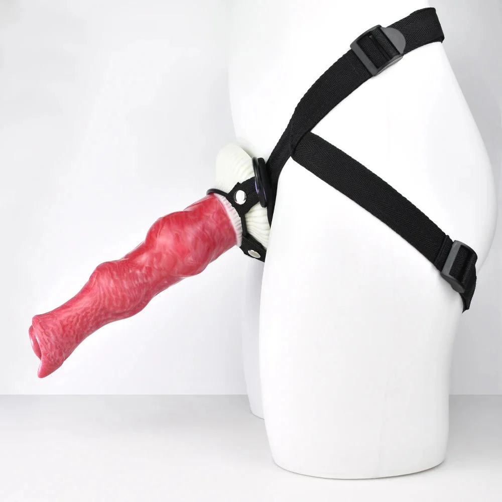 Big Monster Artificial 10.23 Inch Strap Dildo Chastity Belt with Wearable Penis for Women