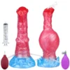 Squirting Inflatable Monster Dildo with Suction Cup Anal Plug Adult Sex Toys Anus Expansion Dildo Prostate Massager for 18+