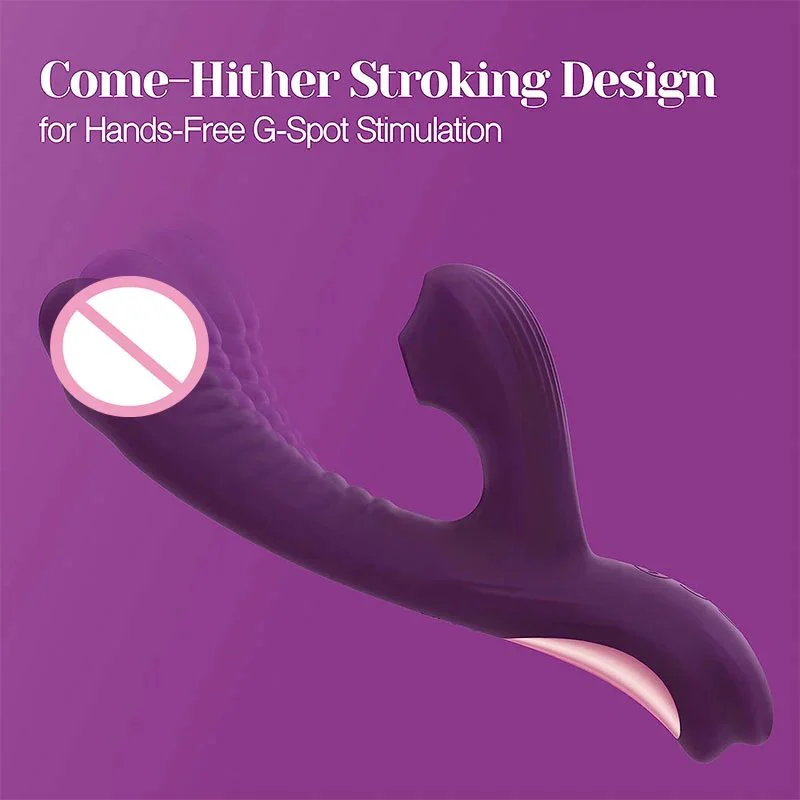 USB Rechargeable Female Vibrator with 10 Vibration & 3 Suction Modes Sex Toys for Women