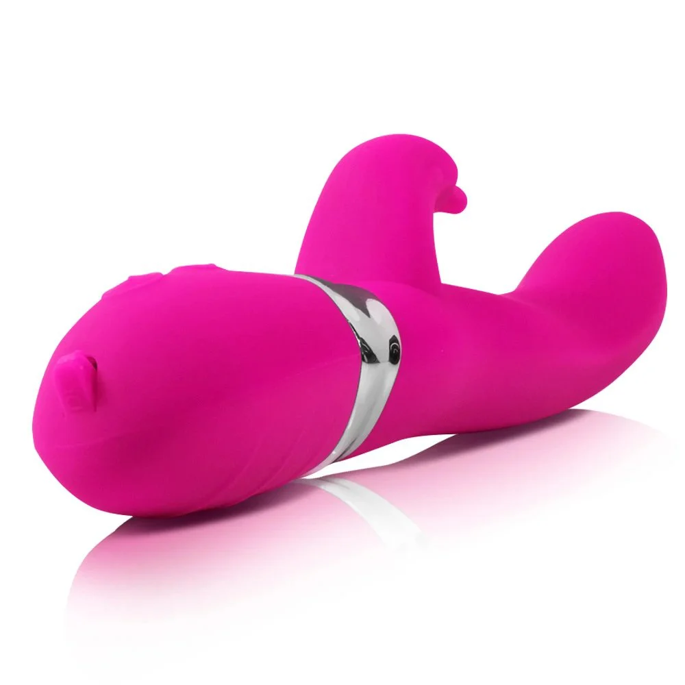 Vibrator G Spot Dildo Dual Vibration Female Vagina Clitoris Silicone Rabbit Vibrators 7 Speed Sex Toys for Woman