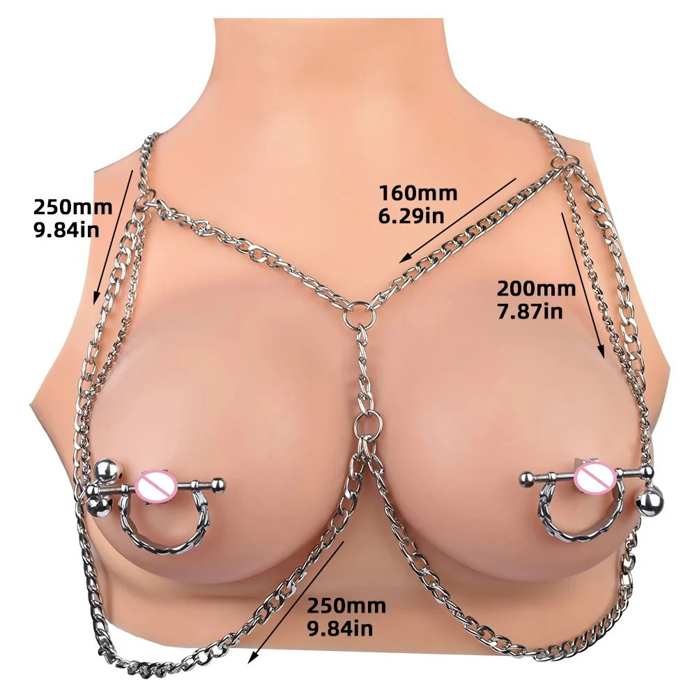 Female Breast Massager Nipple Clips with Three Styles Chain Sex Bondage Erotic Accessories Sex Toys