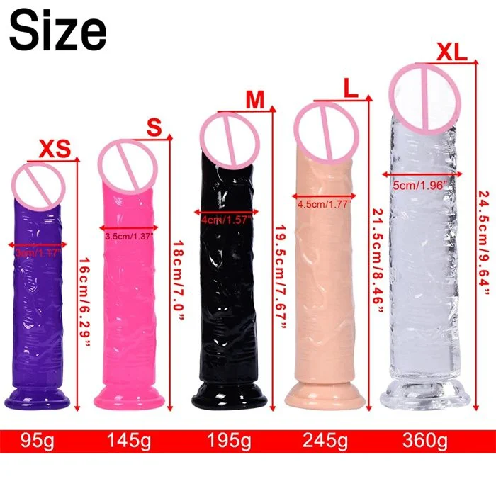 Crystal Clear Soft TPE ABS Silicone Vibrator Dildo for Women Adult Vaginal Massage Sex Toys