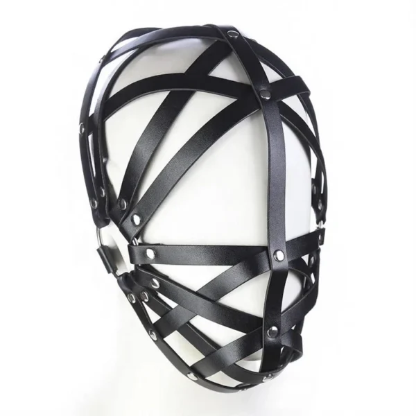 New Arrival Bondage Gear Restraints Hooded New Black Hollowed-out Sex Toys Face Mask