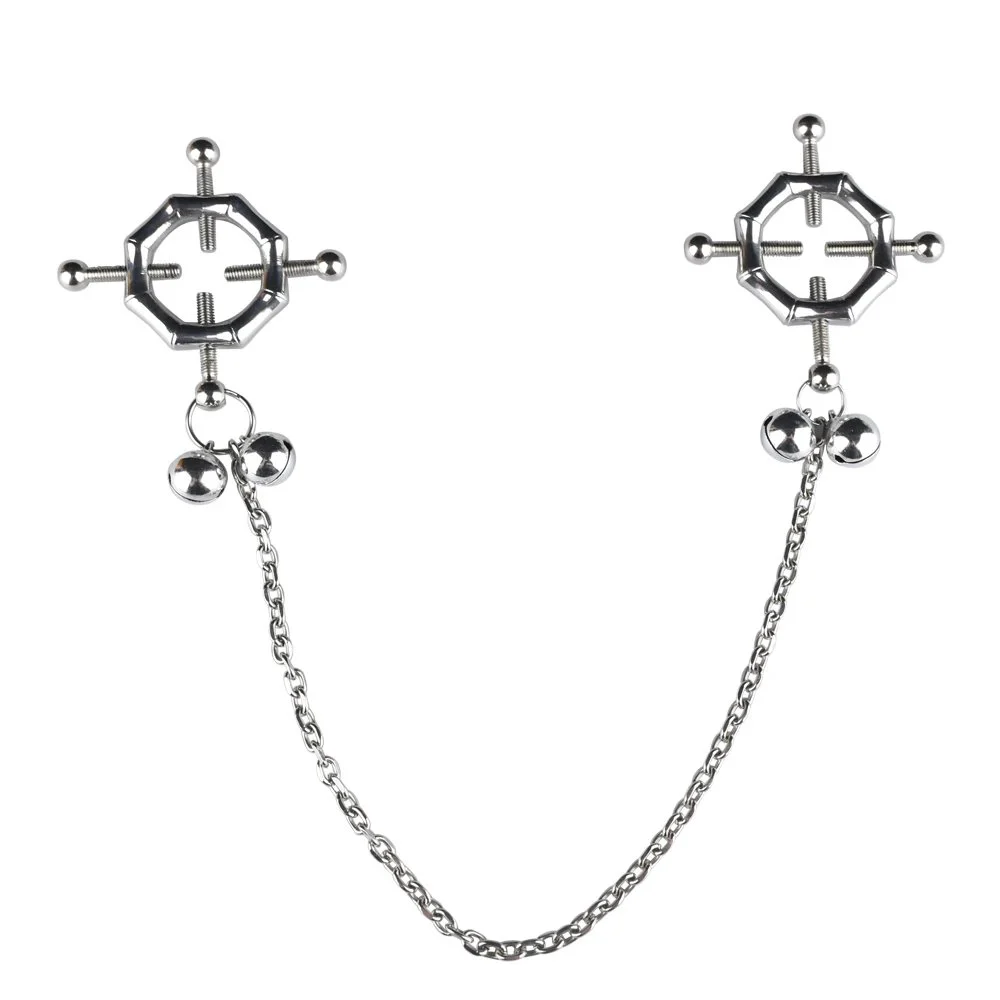 Breast Clip for Female Sex Toy Nipple Play Crystal Chain Nipple Clamps Leather Harness Fetish Sex Breast Restraints