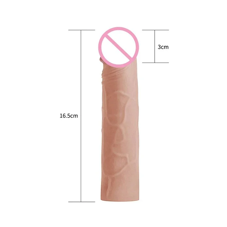 Sex Toy Woman Adult Female Masturbation Lovetoy Extension Sleeve Silicon Dildo Penis