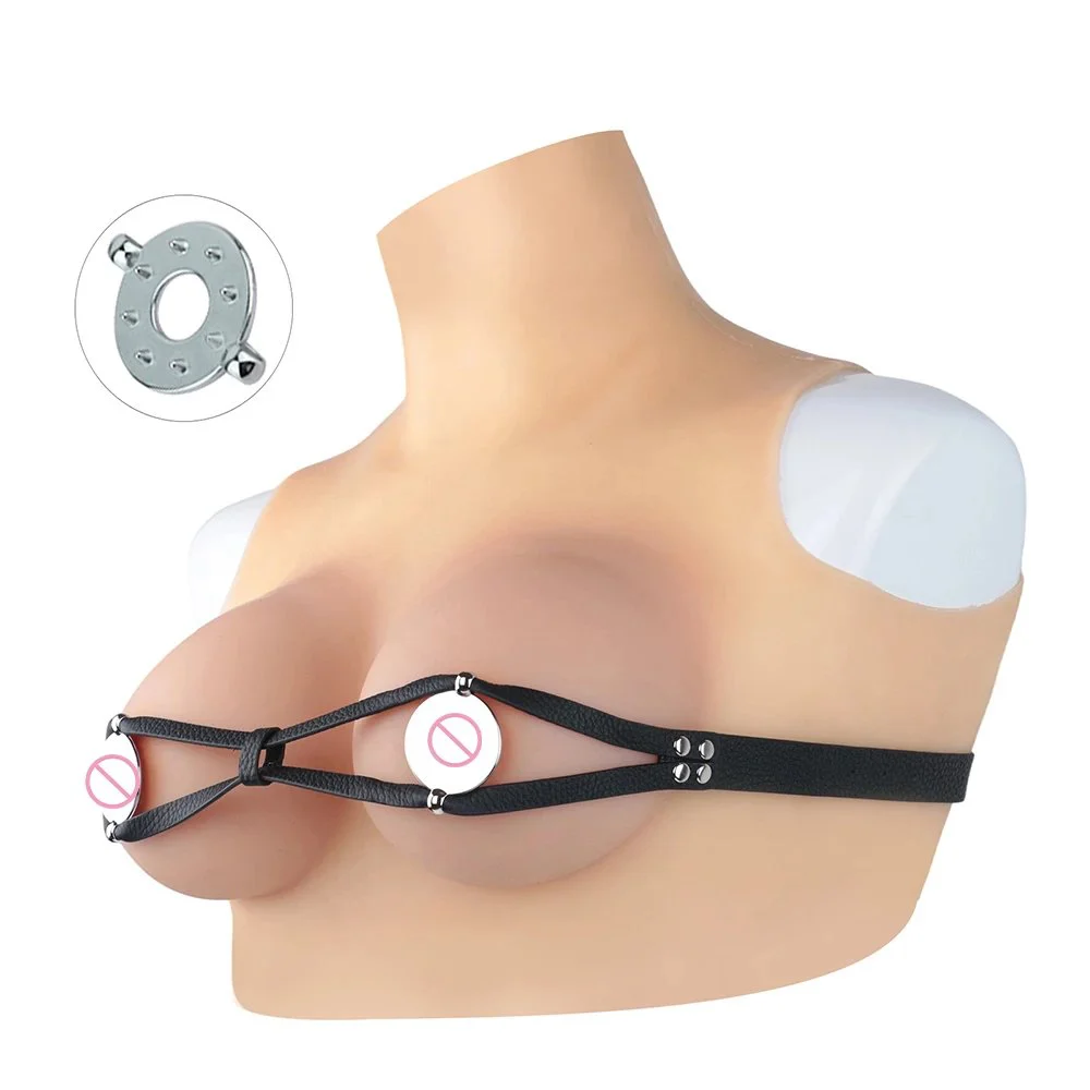 Belt Style Nipple Clamp with Women's Role Playing Tool Round Shape Nipple Clip for Female Sex Game