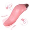Women Sex Toys Tongue Shaped Dildo Clitoris Stimulation Heating Pink Female Tongue Vibrator