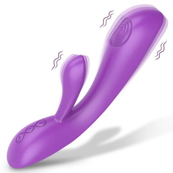 Women's Double-Head AV Rod Masturbator with G-Point Second Tide Slap Vibrator Double Head Massage Vibrator