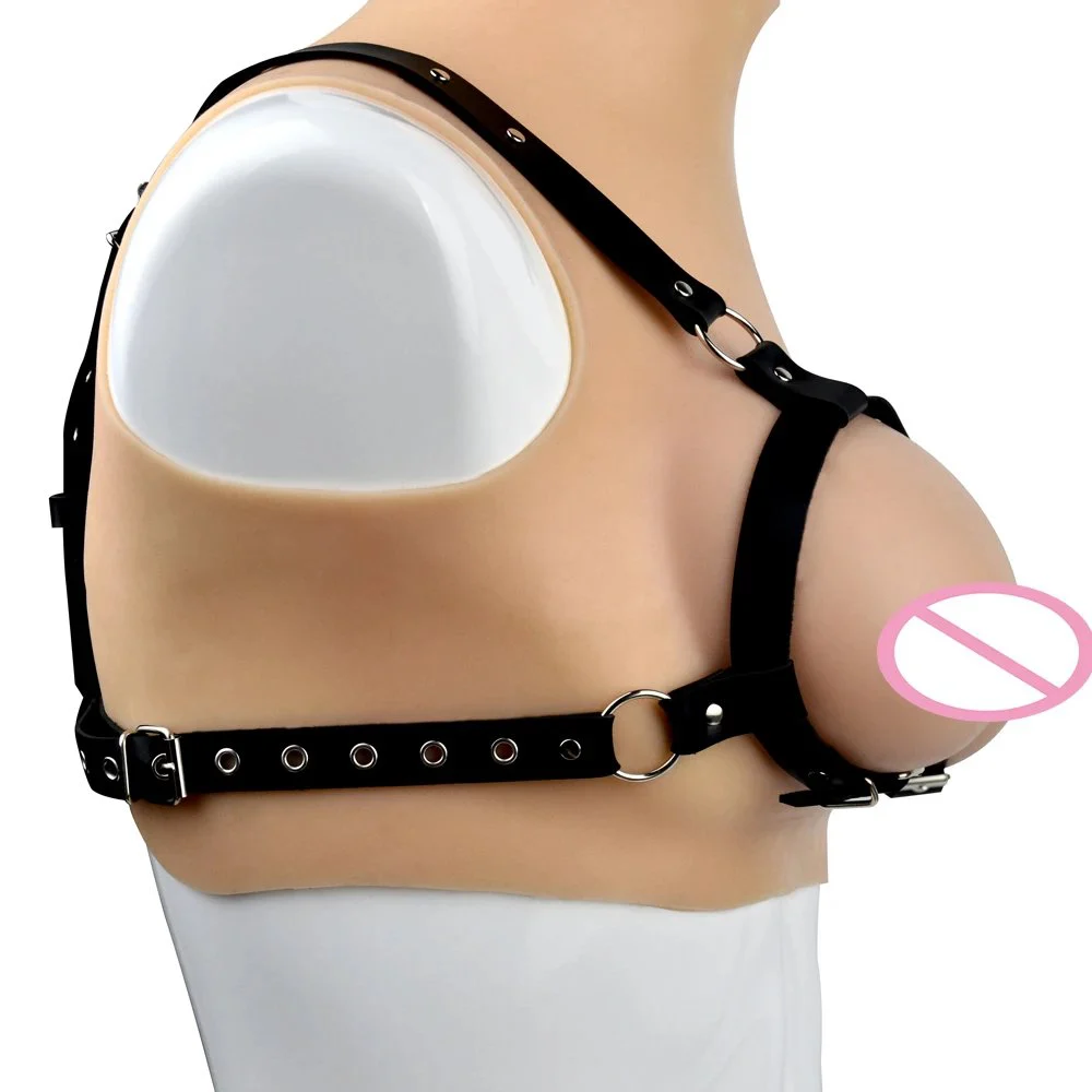 Black Leather Strap Harness Bdsm Slave Fetish Bondage Restraints Erotic Accessories Sextoys Erotic Belt Wear on Chest for Adult