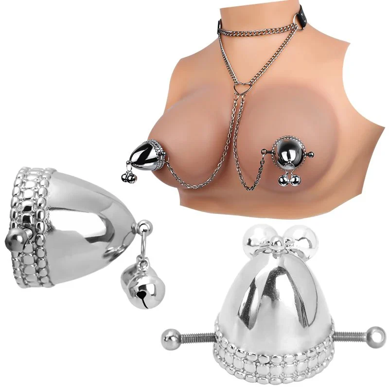 Collar with Nipple Clamps & Chain,bdsm Strict Leather Harness for Man Collar,bondage Gear Toys