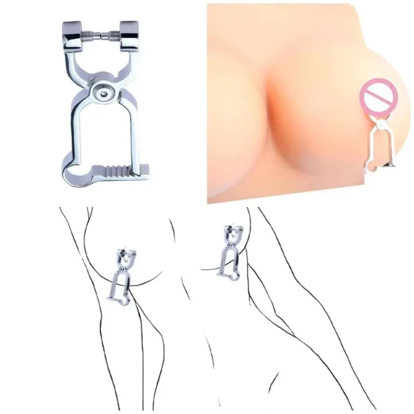 Handheld Stainless Steel Nipple Clamp Nipples Stimulator Sexy Tools Teat Bondage for Women Couple Intimate Game Toys