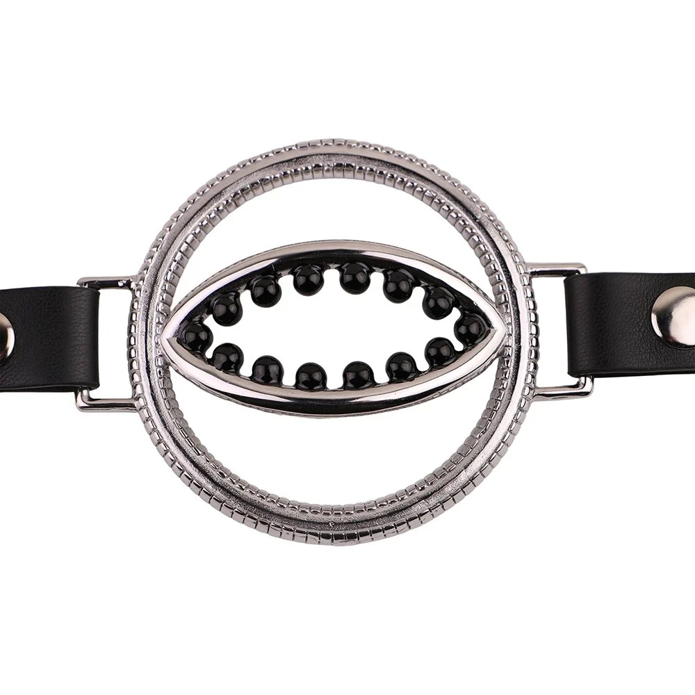 Goddess Sexual Breast 304 Stainless Steel + PU Leather Goddess Breast Restraint Nipple Clamps Suitable for Bdsm Games