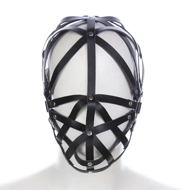 New Arrival Bondage Gear Restraints Hooded New Black Hollowed-out Sex Toys Face Mask
