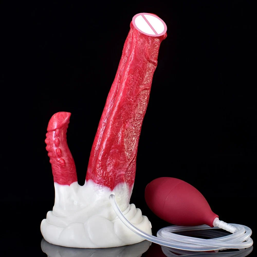 Double Head Penis Dragon Horse Divine Beast Squirting Dildo with Sucker Adult Women Vagina Anal Ejaculating Dildo