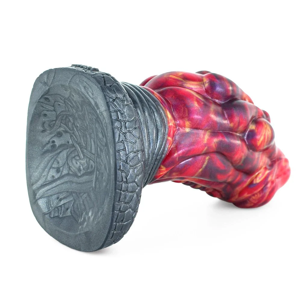 Color Big Size Anal Plug Monster Shaped Realistic Huge Cock Penis Fire Dragon Color Dildos with Sucker