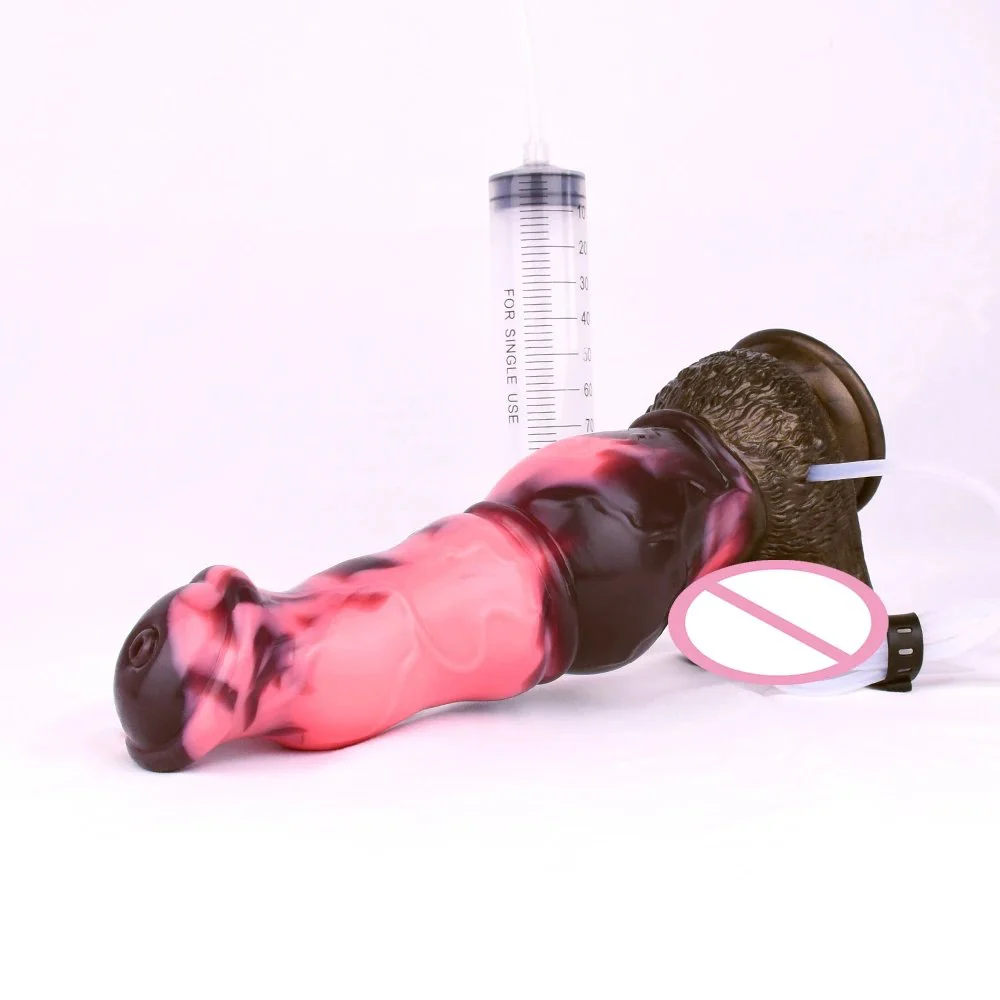 Beginners Sex Toy Squirting Dildo Ejaculating Penis Strong Suction Cup Soft Dildo for Women