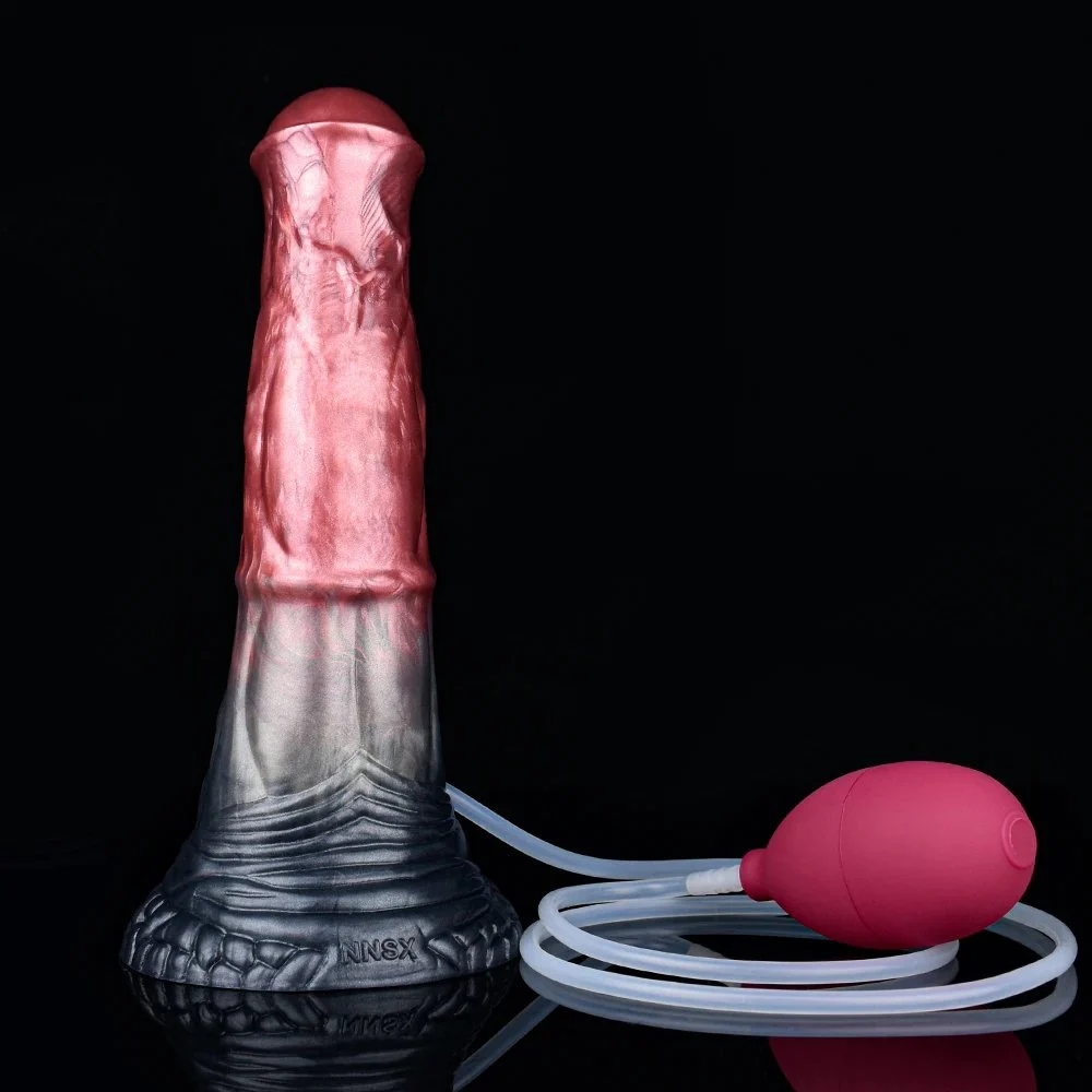 Fantasy Horse Cock Squirting Dildo Silicone Liquid Gradient Simulation Penis Adult Fun Women Water Enema Penis