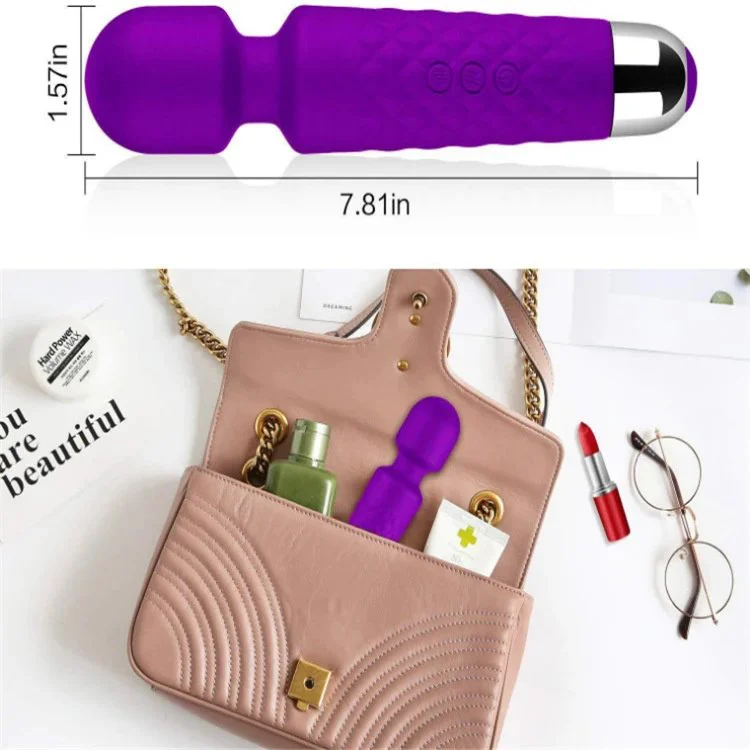 USB Rechargeable Waterproof Strong 20 Modes Powerful AV Wand Vibrator Sex Toys for Women