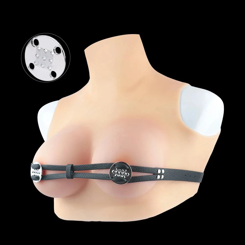 Nipple Clamps with Breast Clips Metal Leather Belt Nipple Clamps Steel Bondage