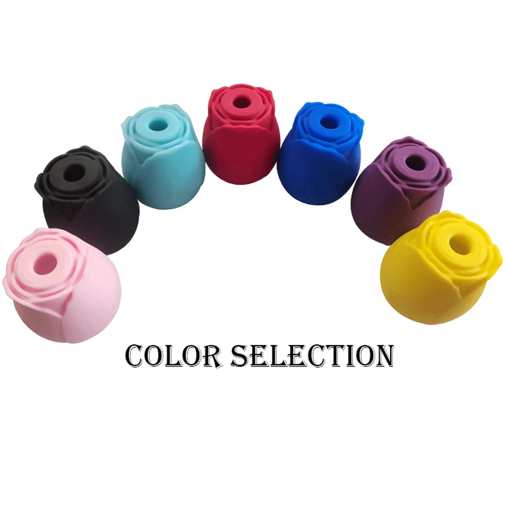 Female Waterproof Rose Toys Clitoral Suction Cup Breast Sucking Stimulator Silicone Adult Sex Toys Rose Vibrator for Woman