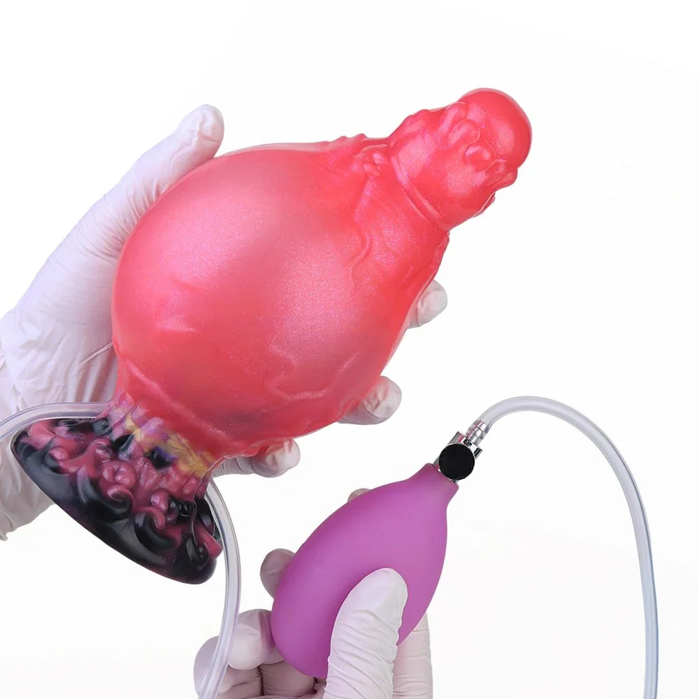Penis of the Inflatable Water Spray Suction Cup Can Also Be Used As a Multi-purpose Silicone Sex Toy for Anal Plugs