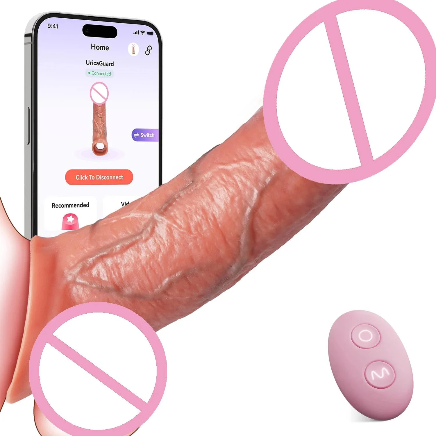 Remote Control Liquid Realistic Silicone Condom for Men Sex Toy Wearable Dildo Vibrator Stimulate G-spot