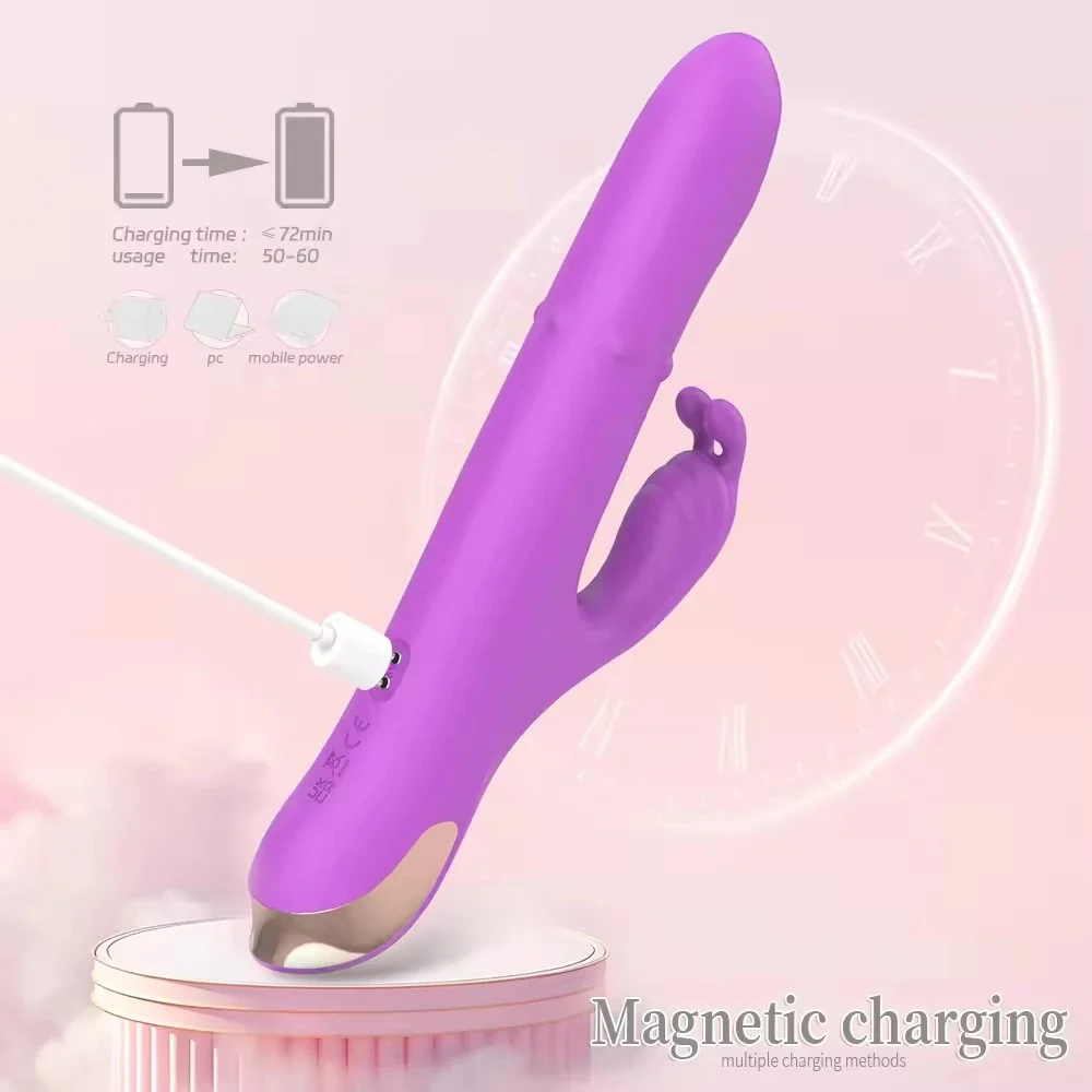 Rotation 3 in 1 Rabbit Vibrator Electric Female Dual Vibration G Spot Stimulation Vibrators Toy for Women